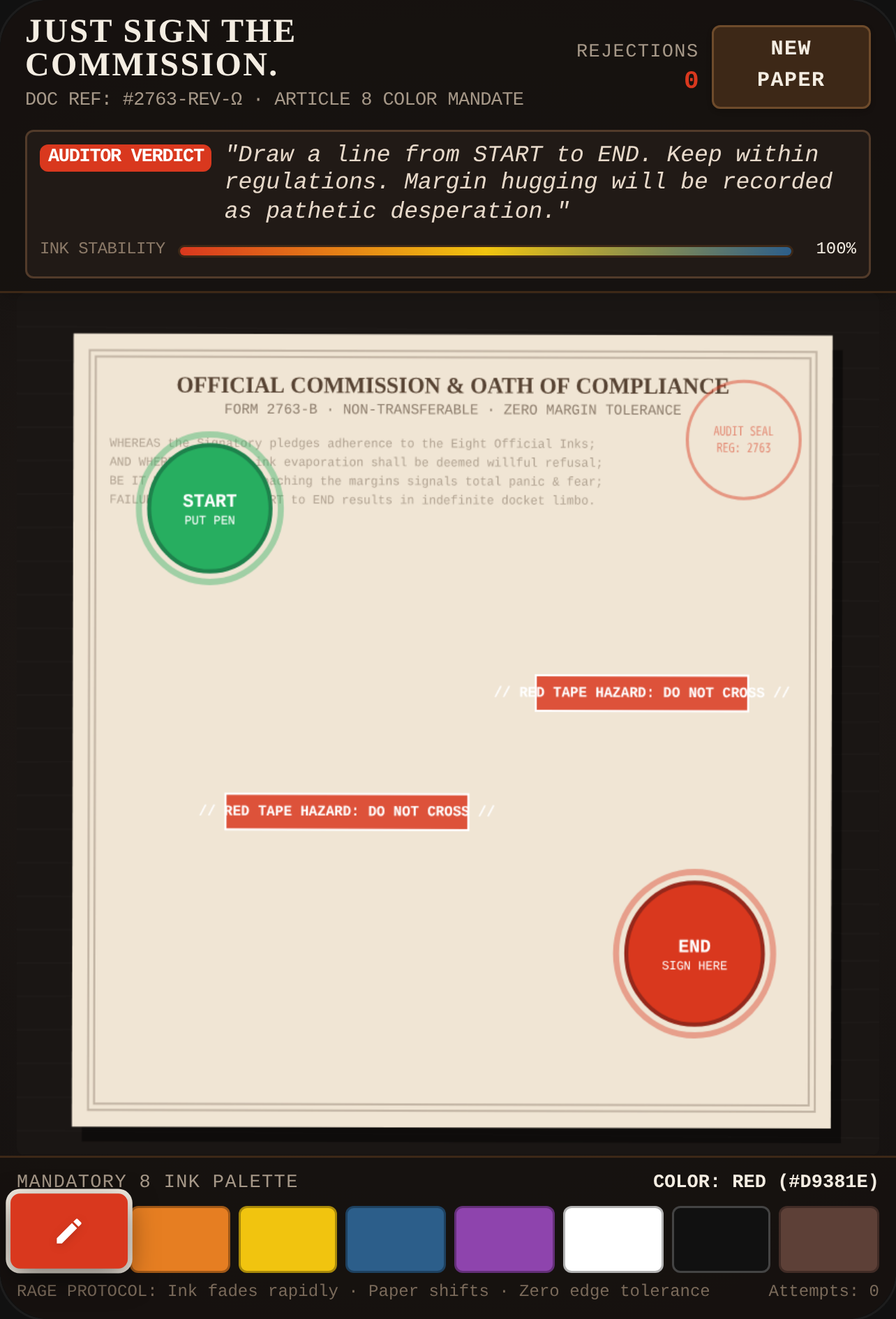 just sign the commission. cover