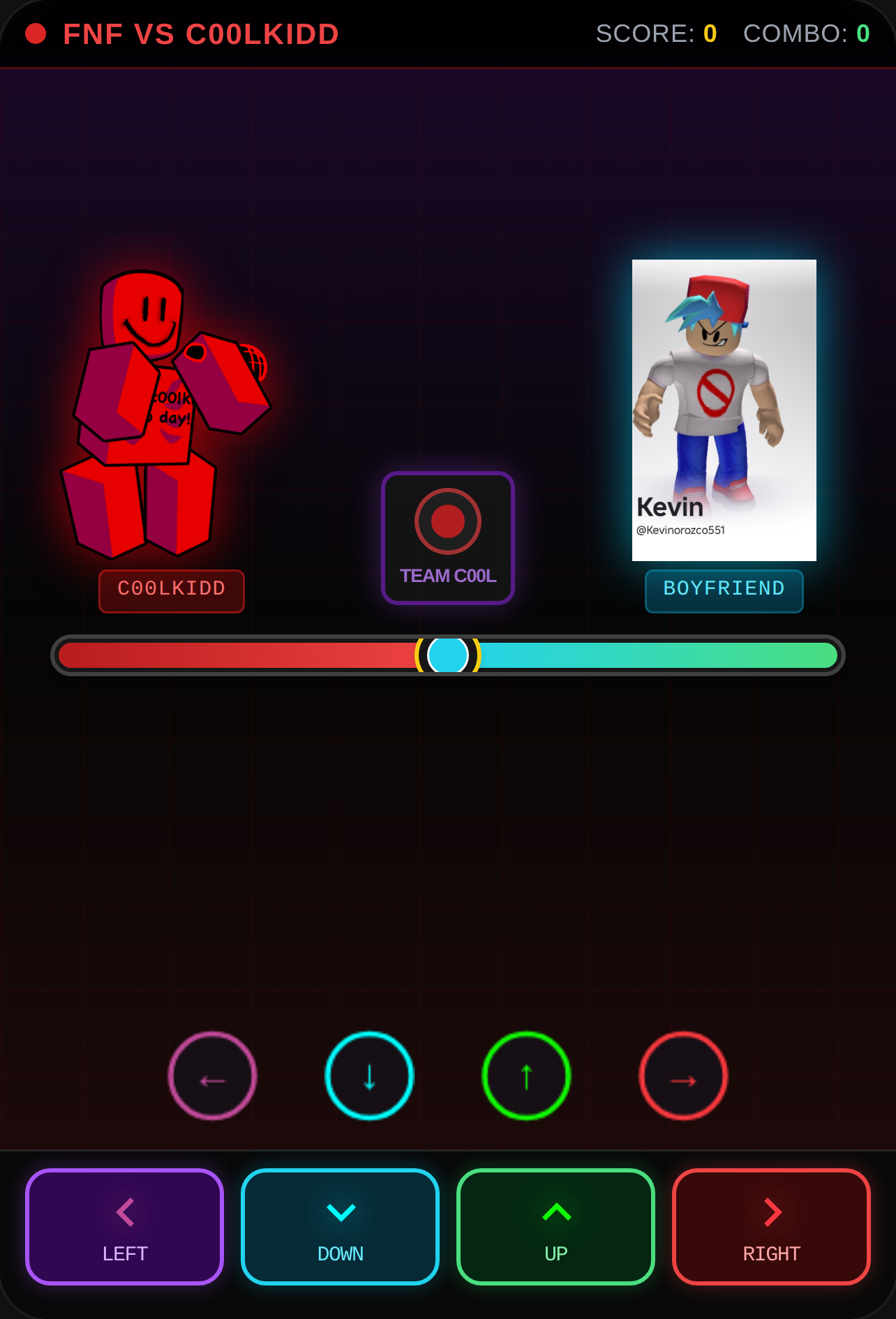 FNF vs c00lkidd - Roblox Rhythm Battle cover