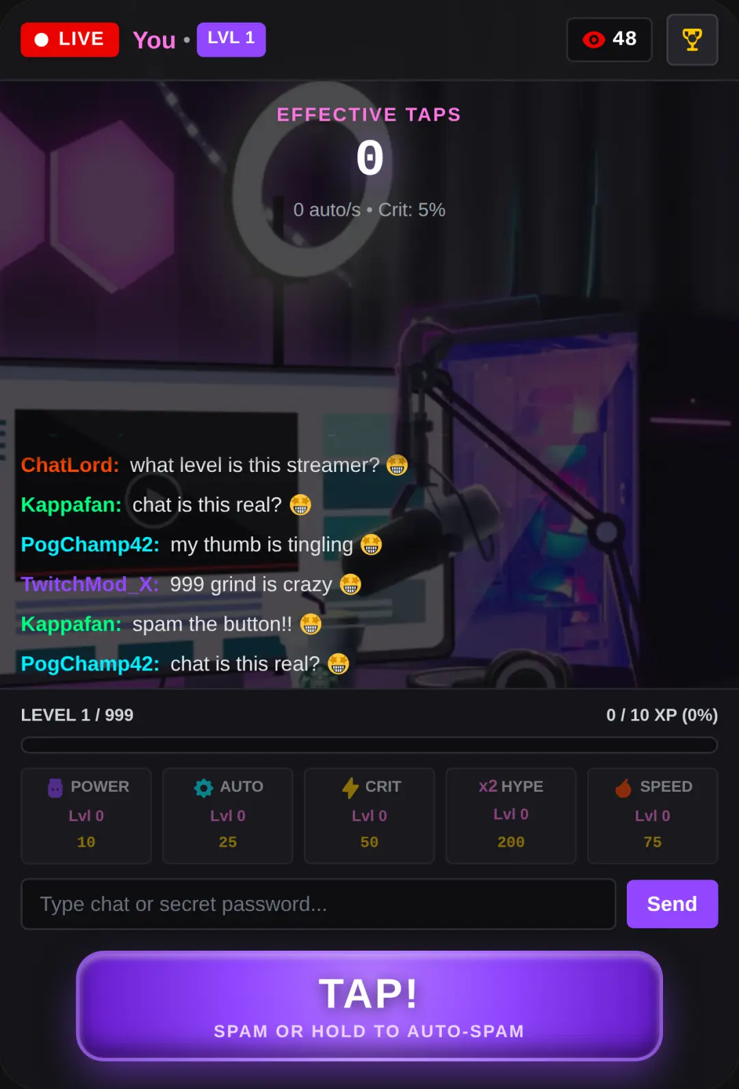 Streamer Clicker - 999 Grind cover