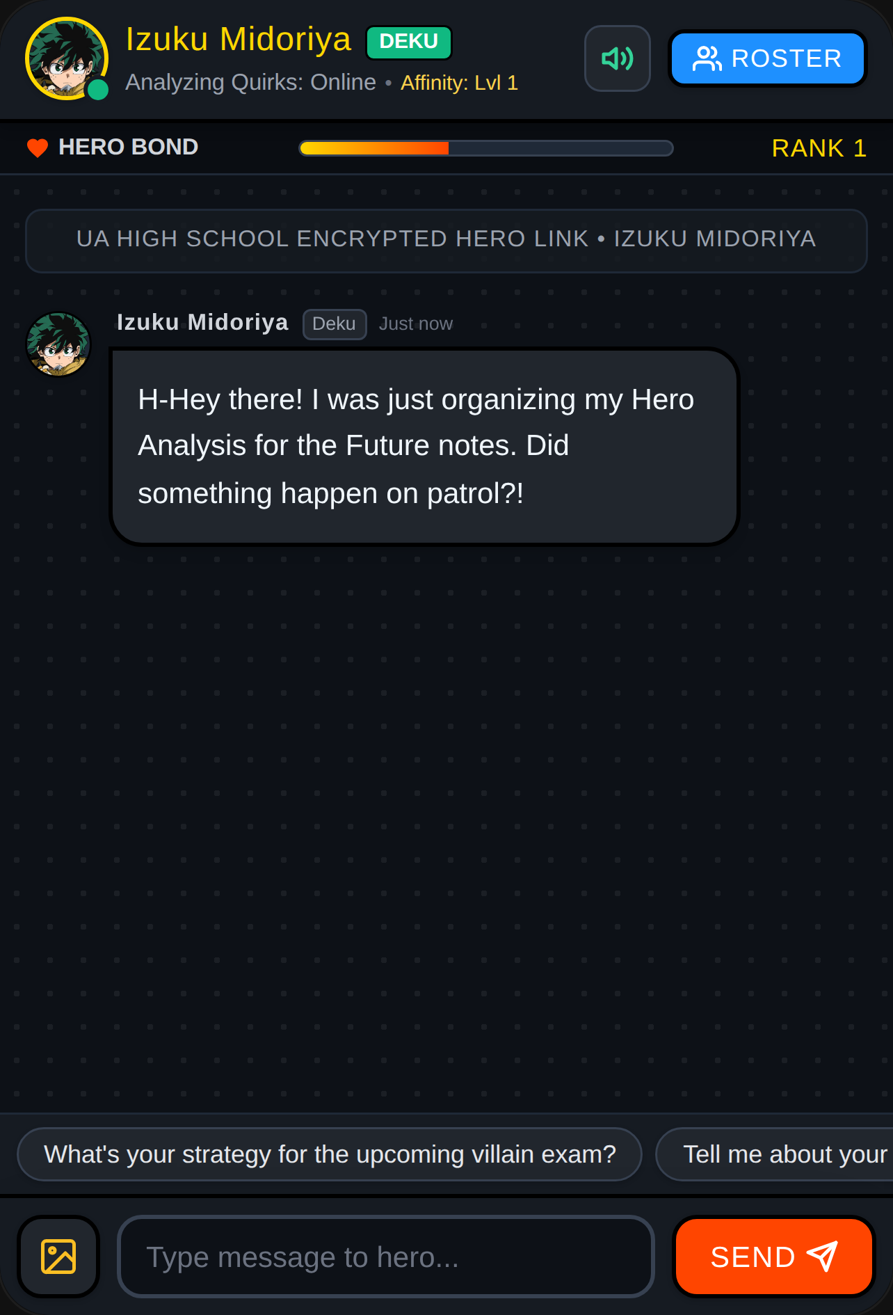 UA Hero Network - MHA Chat Sim cover