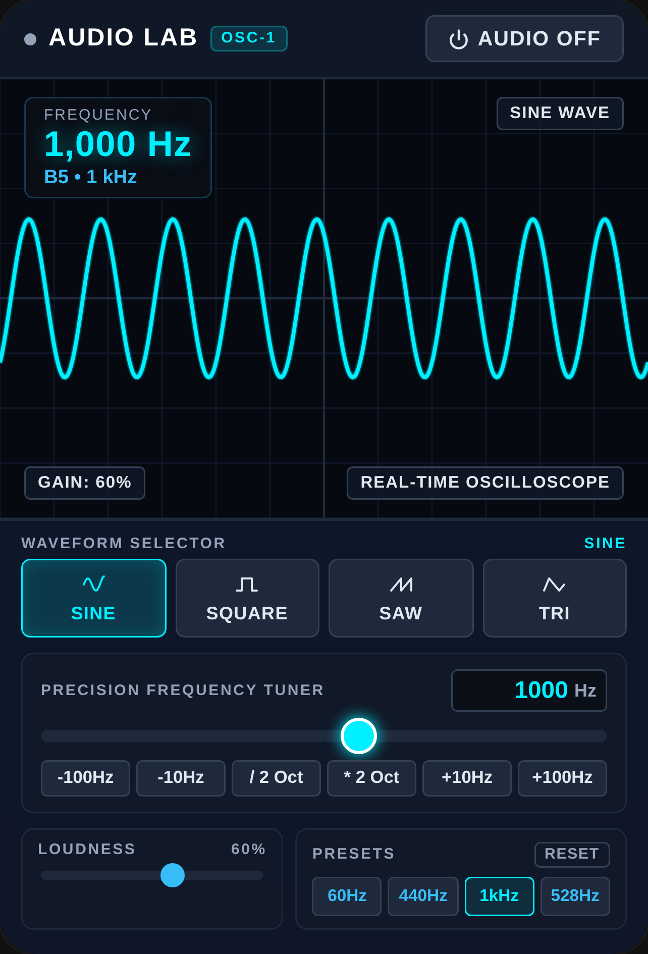 Audio Frequency Lab - Precision Tone Generator cover