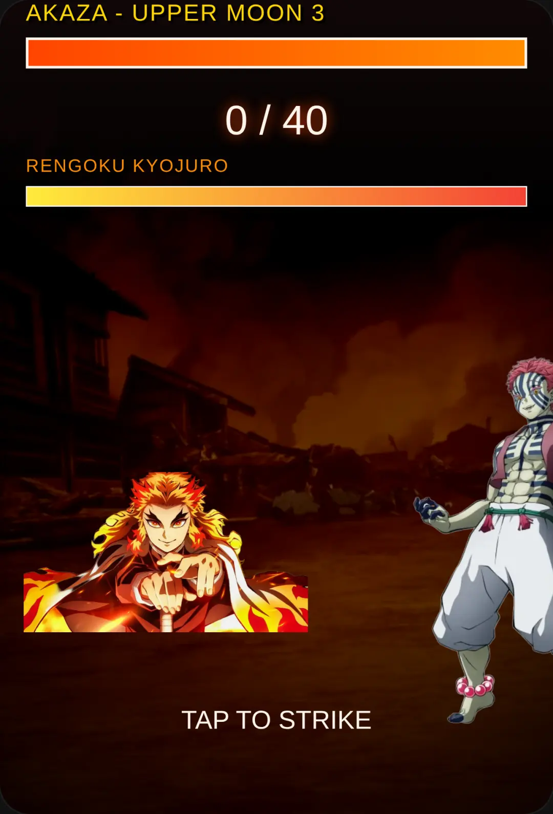 Demon Slayer: Rengoku vs Akaza cover