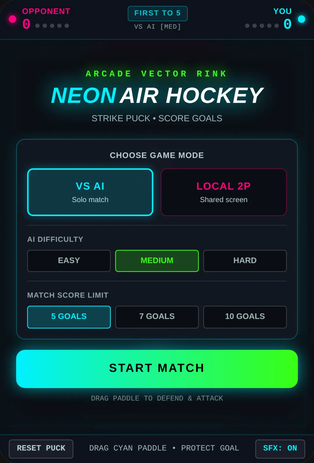 Neon Air Hockey cover