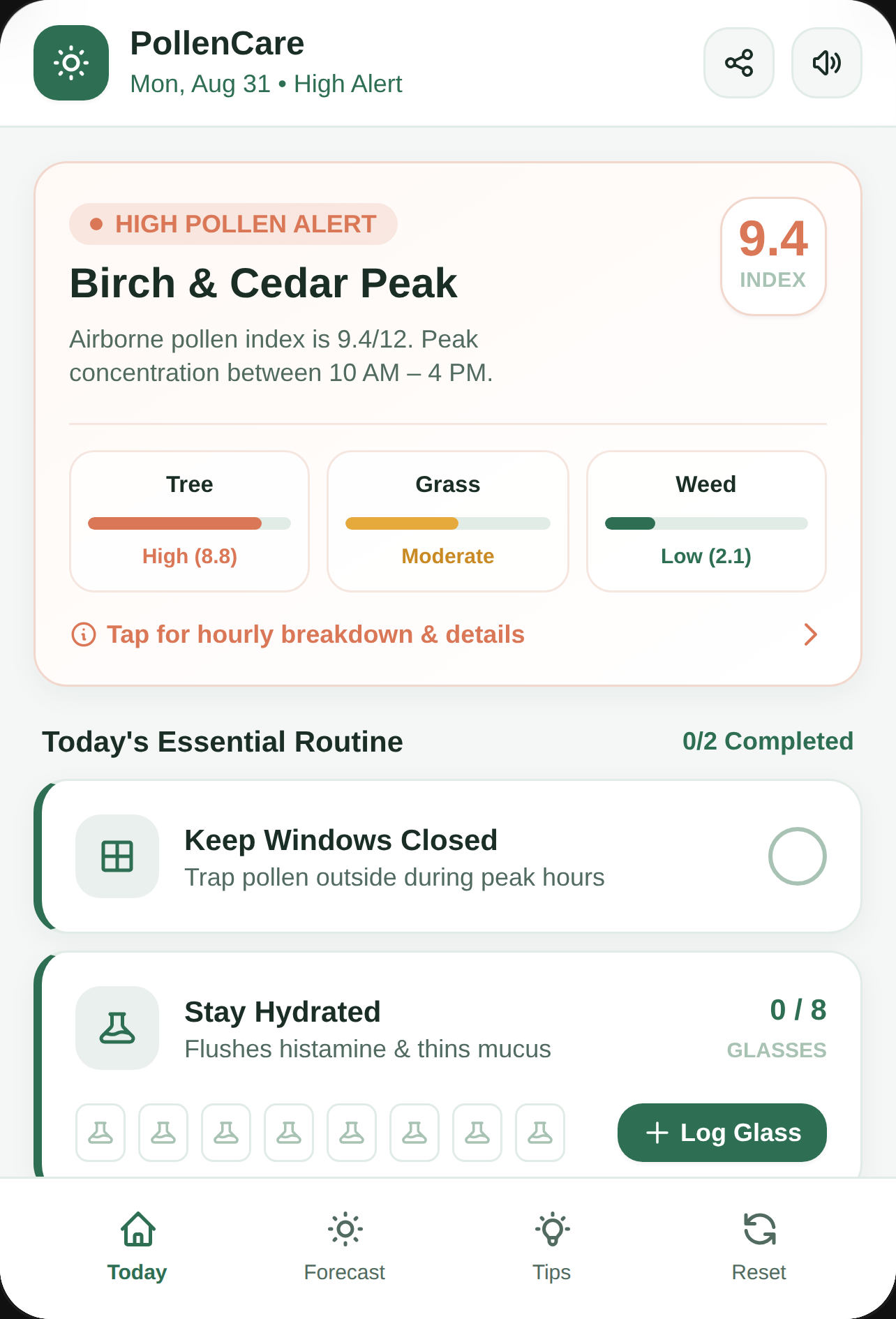 PollenCare — Daily Allergy Companion cover