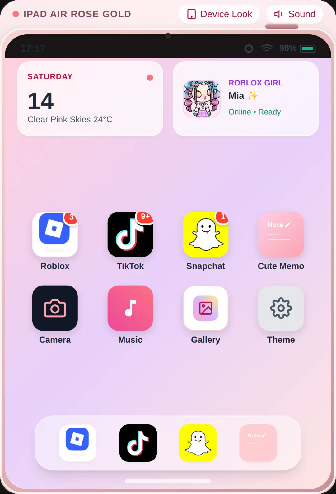 Rose Gold iPad OS cover