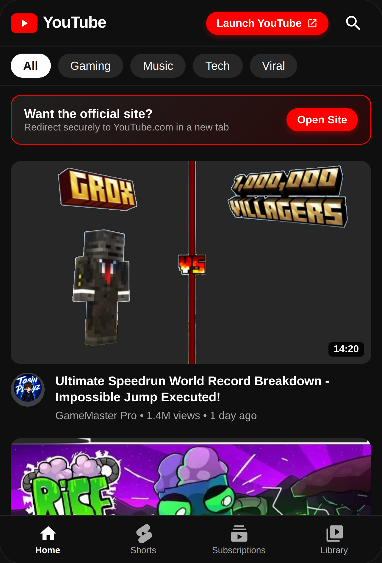 YouTube App cover