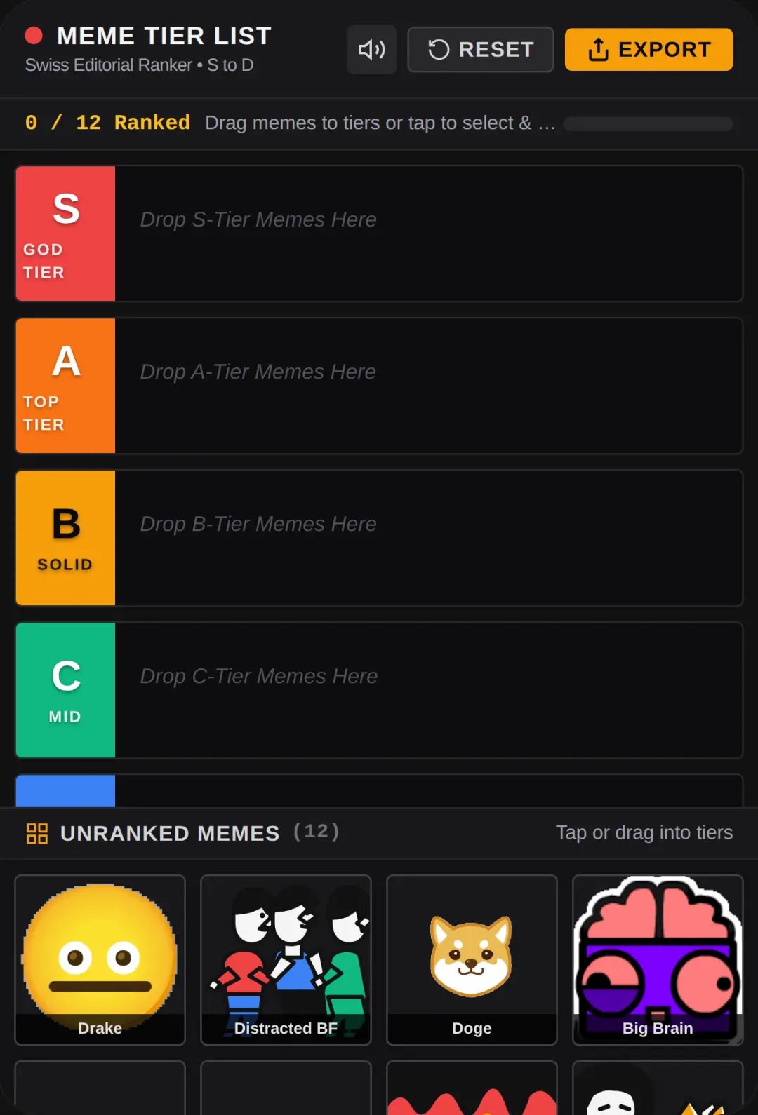 Meme Tier List cover