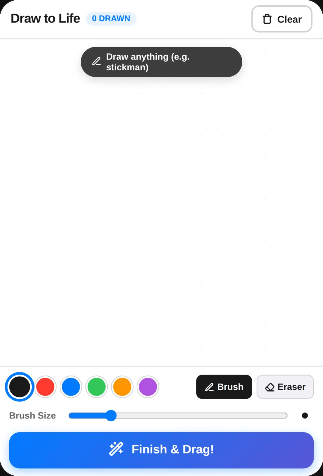 Draw and drag cover