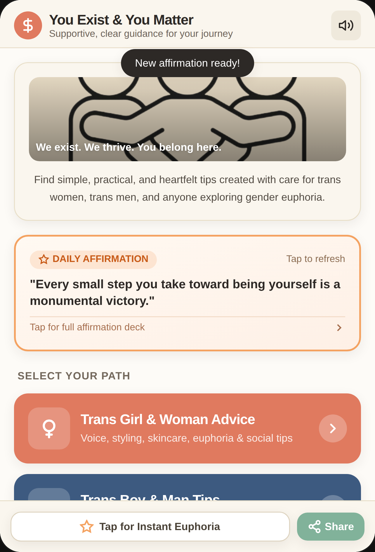 Trans Support & Tips Guide cover