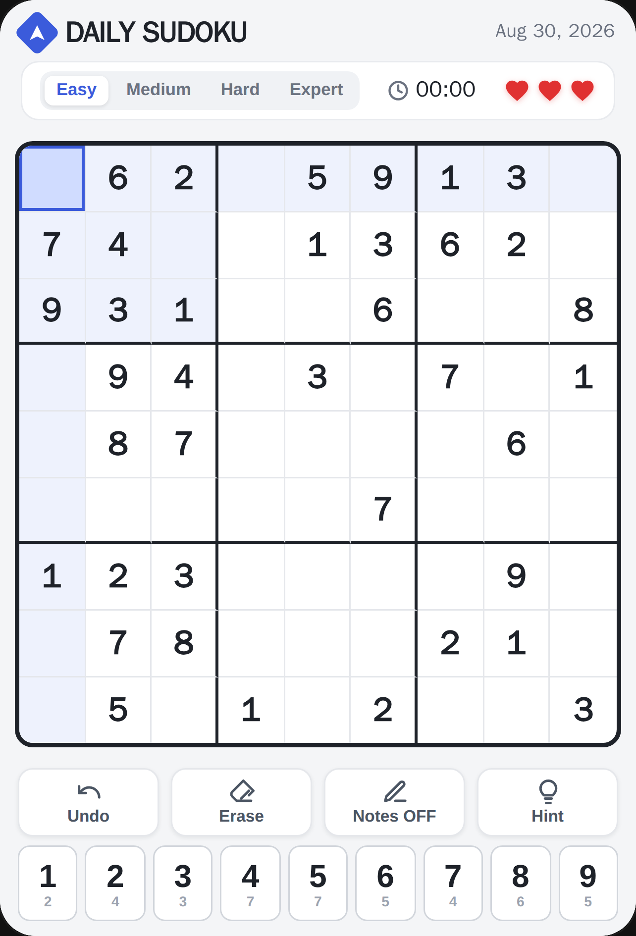 Daily Sudoku - Origami Paper Edition cover