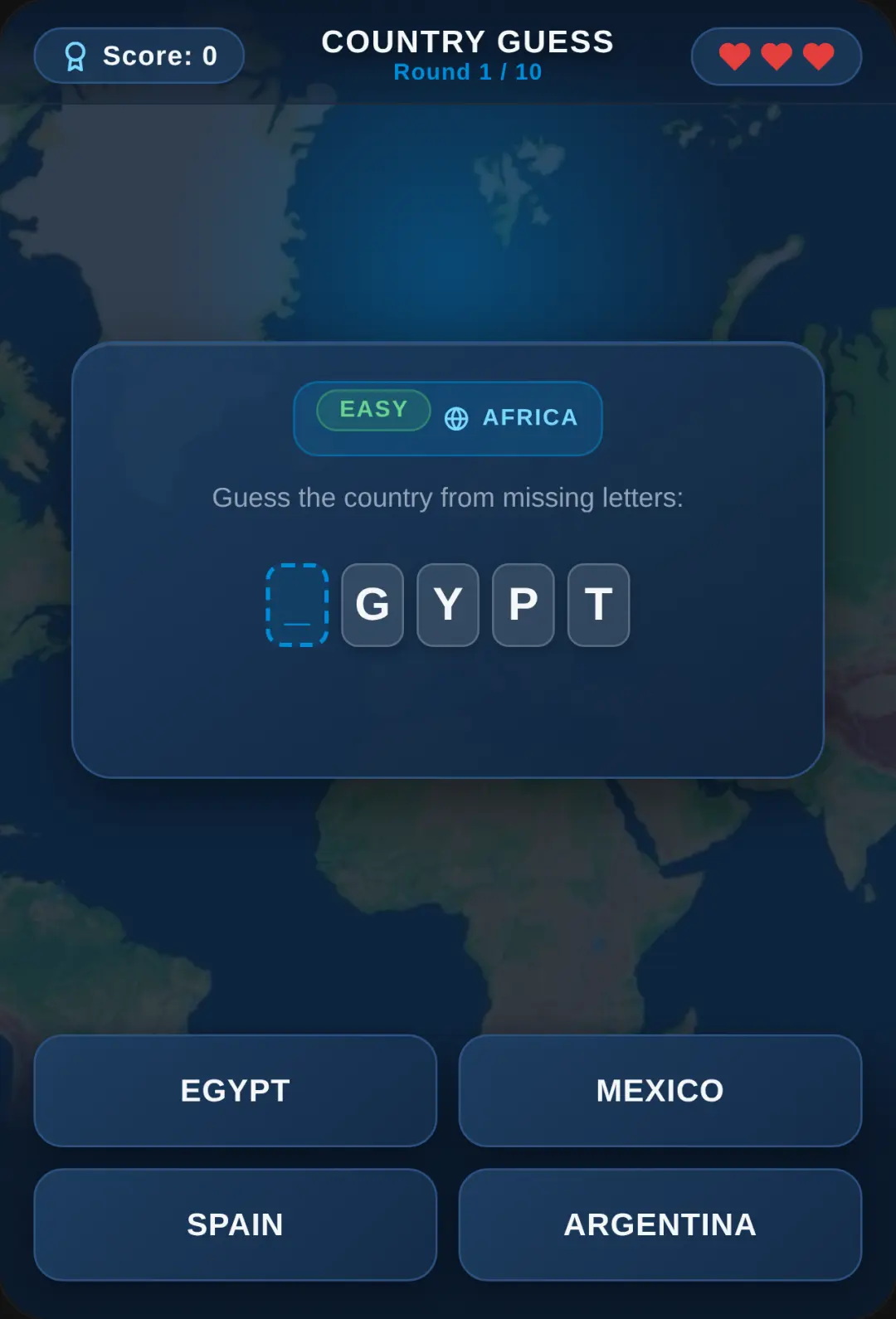 Missing Letters Country Quiz cover