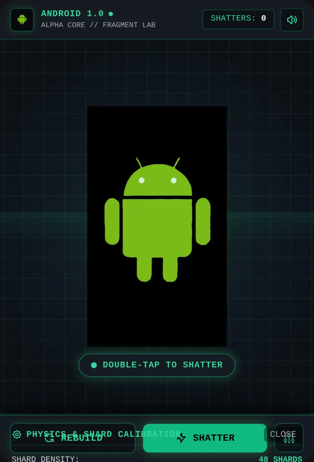 My talking android shatter cover