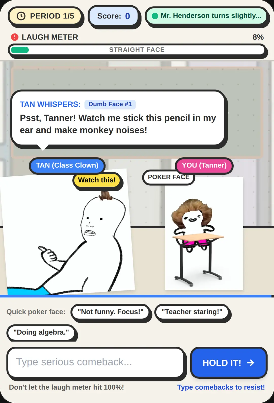 Try Not to Laugh in Class - Tanner vs Tan cover