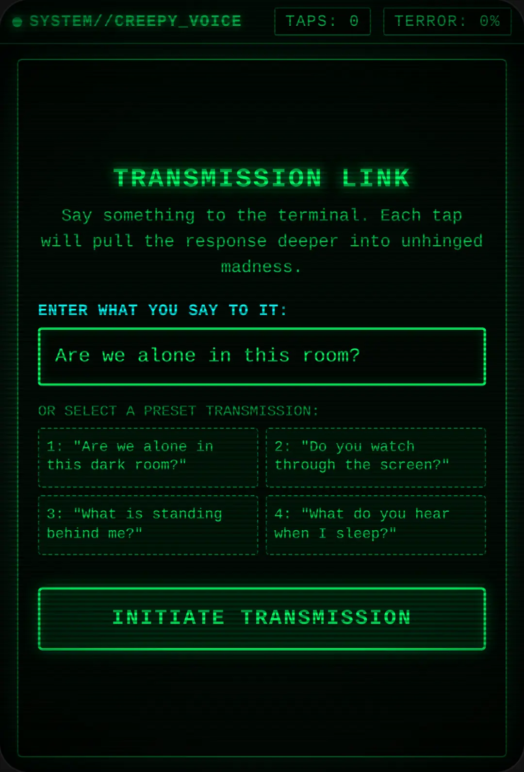 CREEPY TERMINAL TRANSMISSION cover