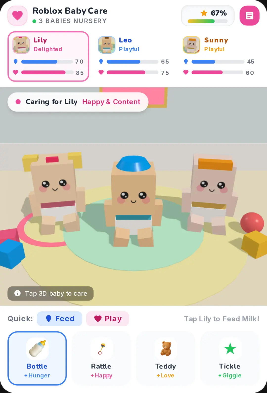 3D Roblox Baby Care cover