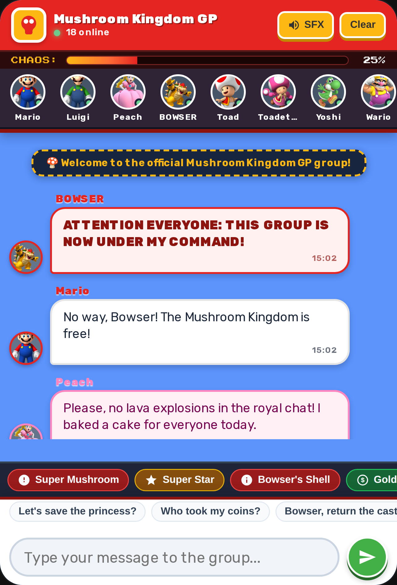 Mushroom Kingdom Group - Official Chat cover