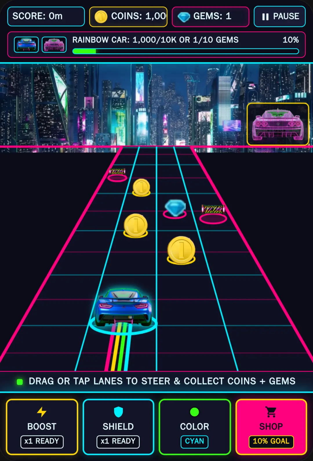 Neon Rainbow racing cover