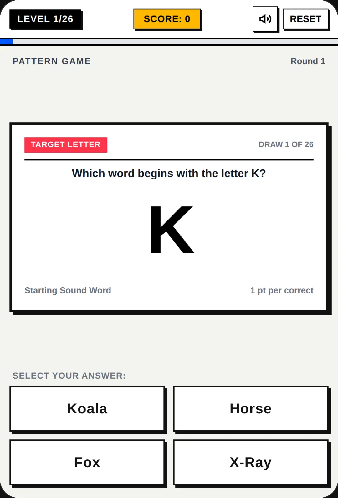 Letter Pattern Quiz cover