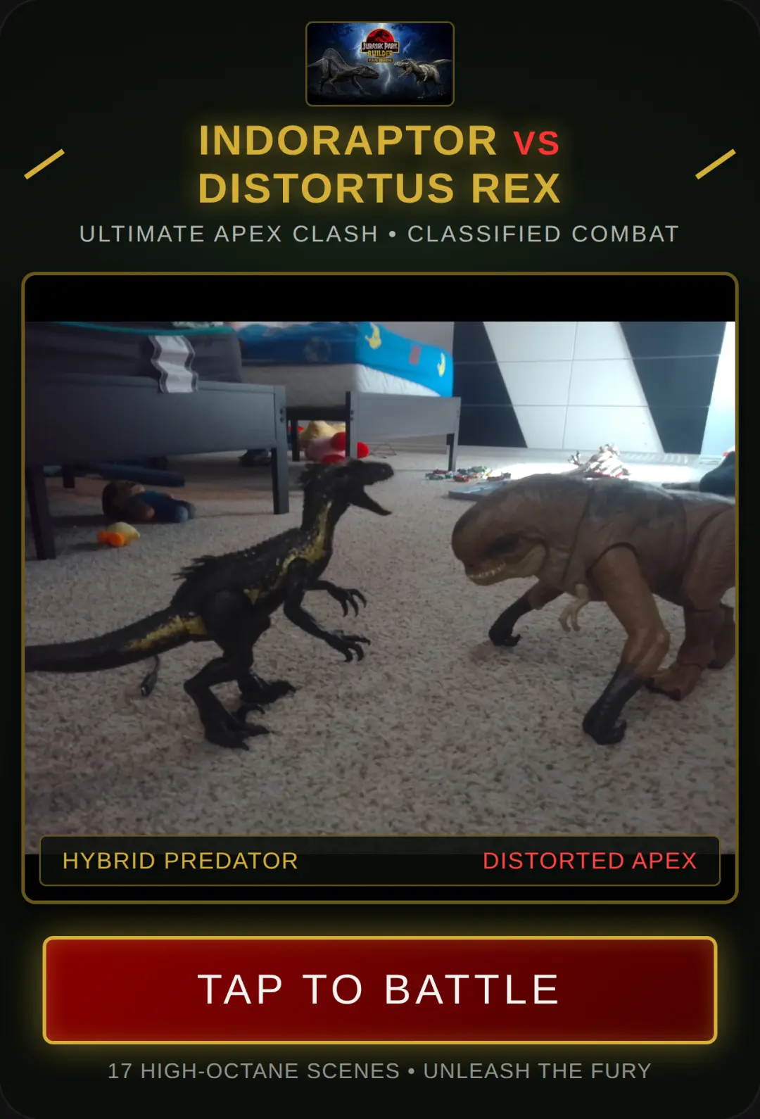 Indoraptor vs Distortus Rex cover