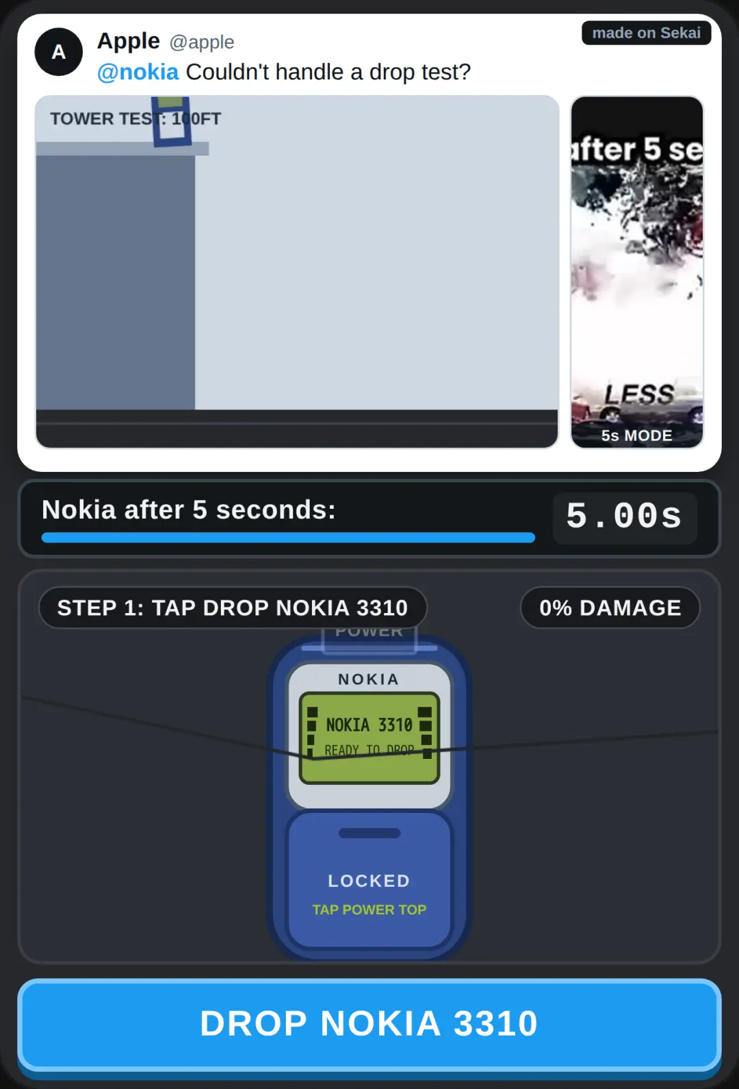 Nokia 3310: 5-Second Reassembly cover