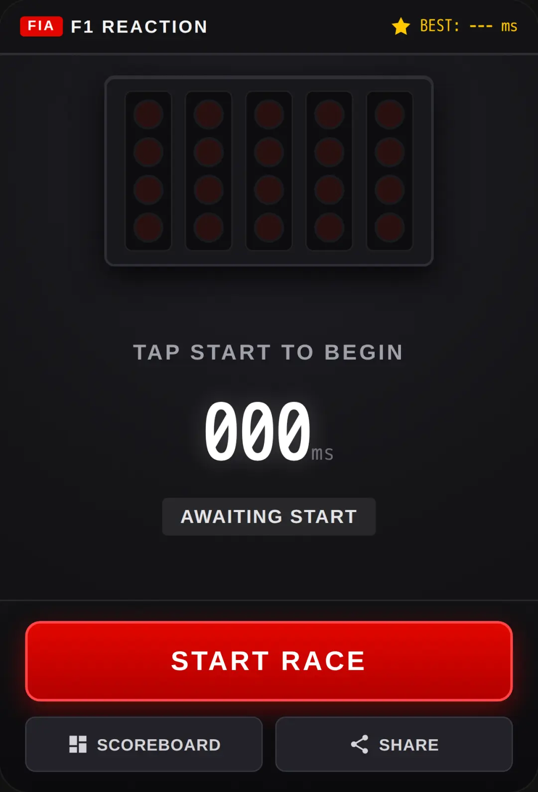 F1 Reaction Timer cover