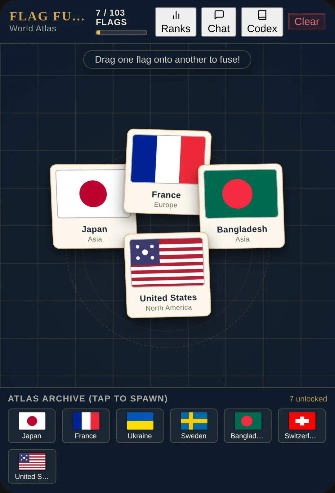 Combine random flags cover