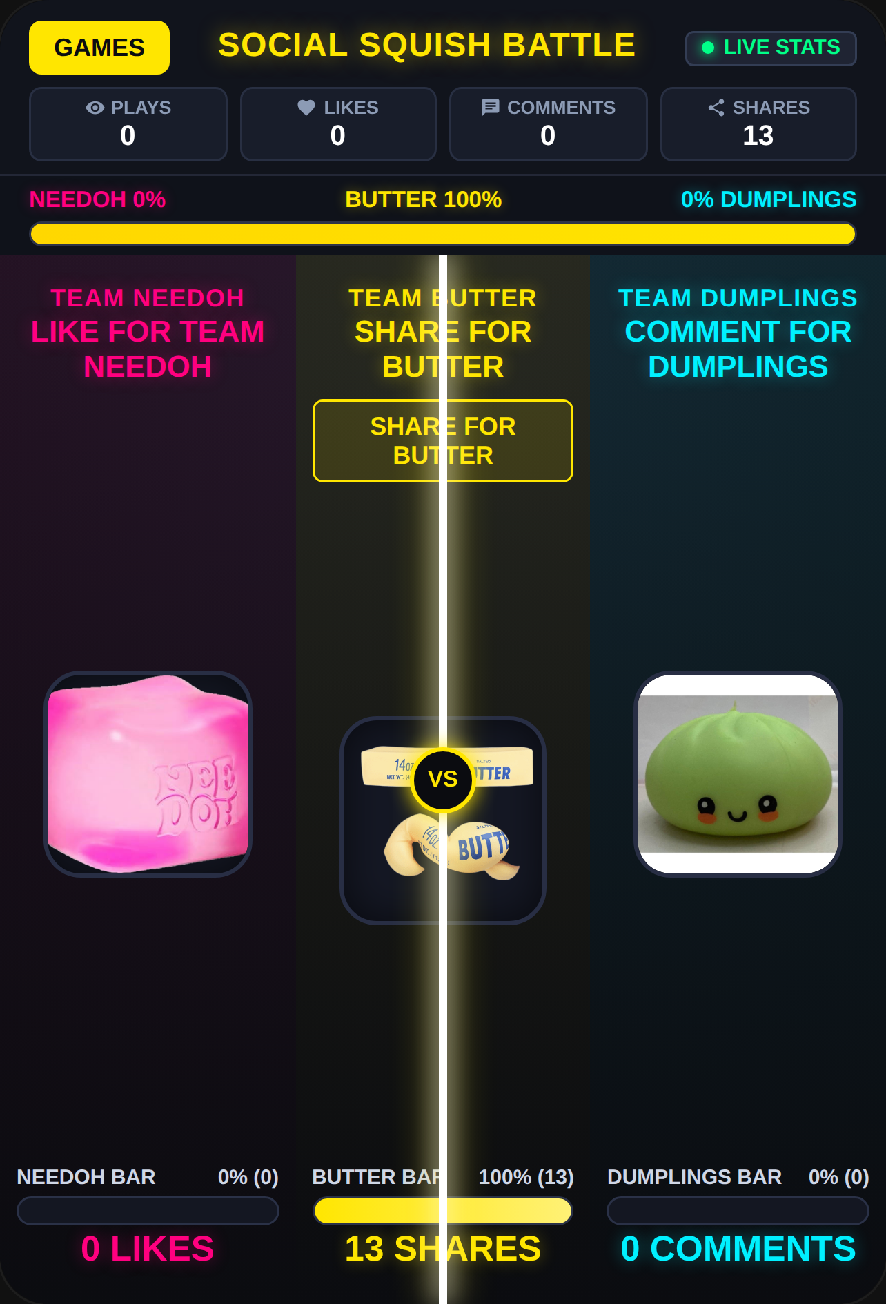 Team Needoh vs Team Dumplings cover