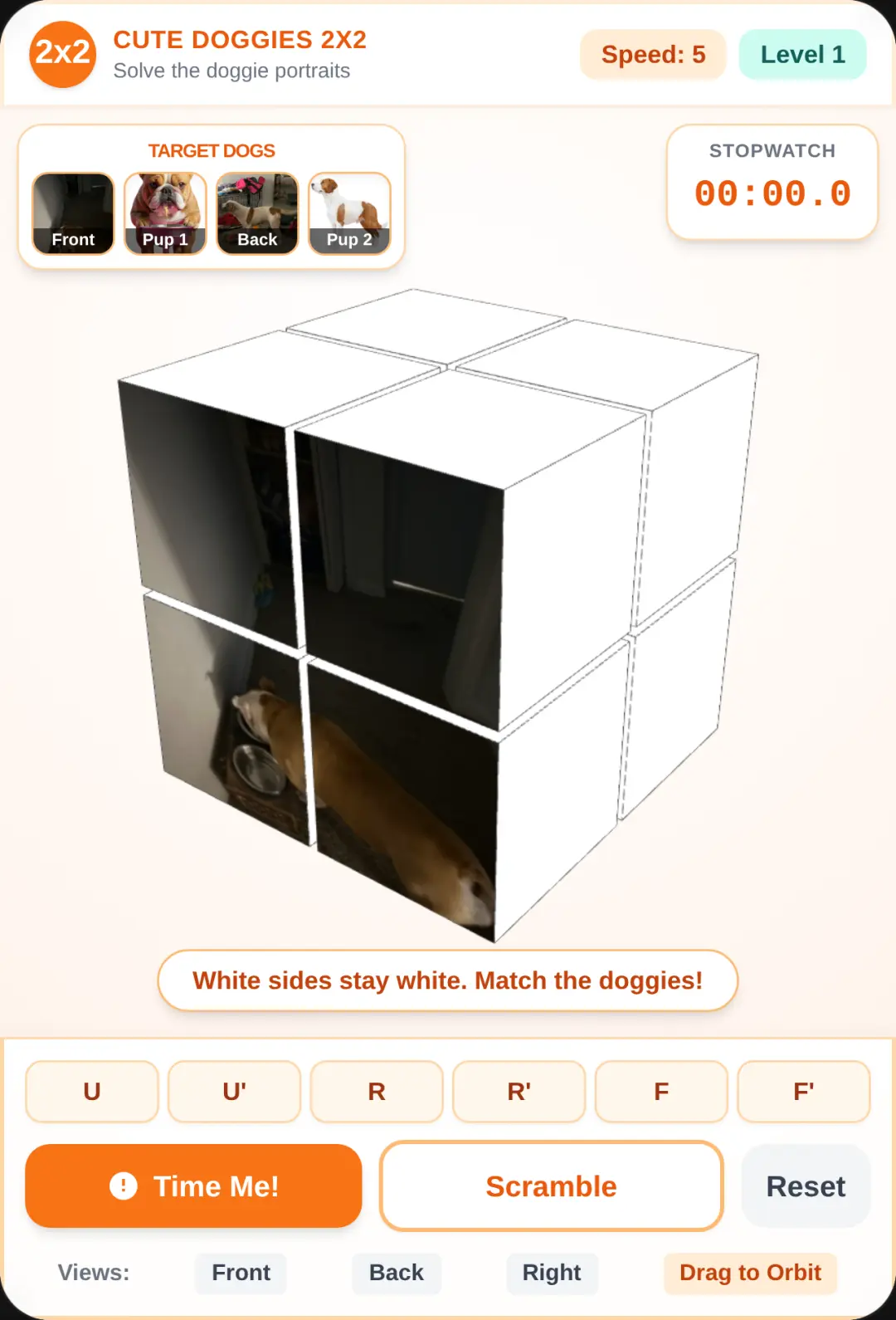 Cute Doggies Practice 2x2x2 Cube cover