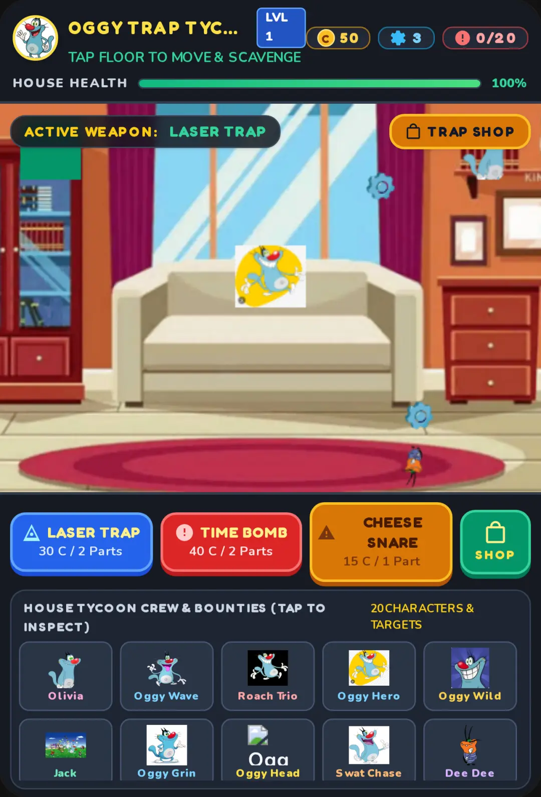 Oggy and the Cockroaches: Trap Creator Tycoon cover