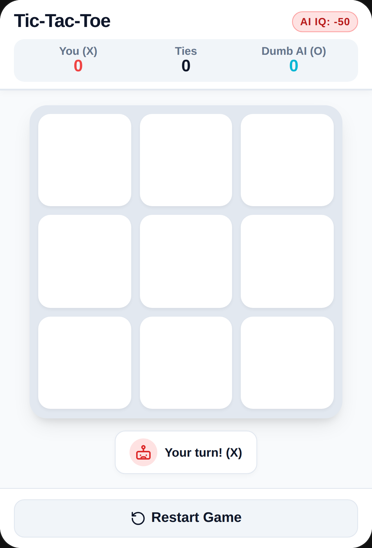 Dumb AI Tic-Tac-Toe cover