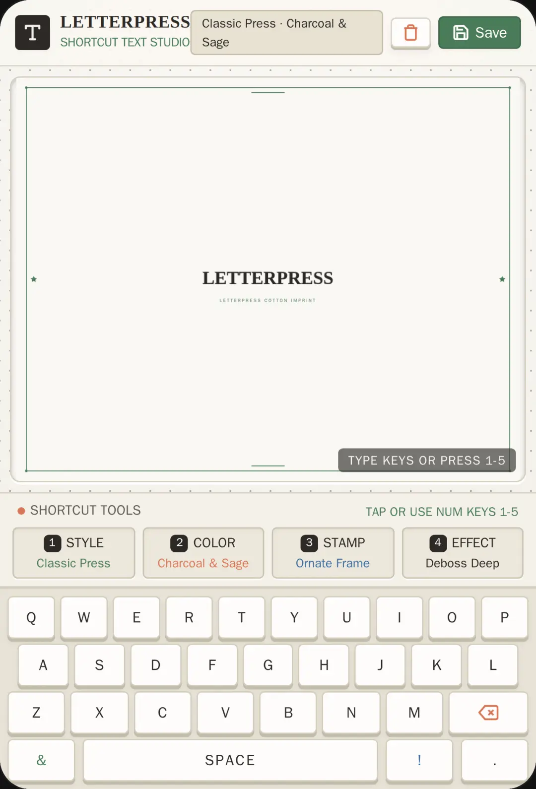Letterpress Studio - Custom Keyboard Text Art cover