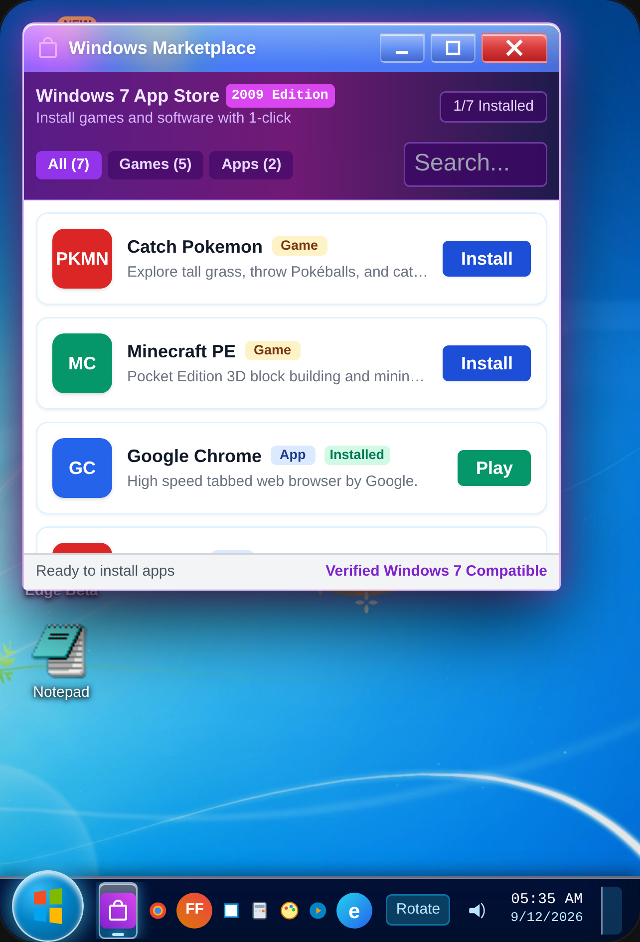 Windows 7 Simulator cover