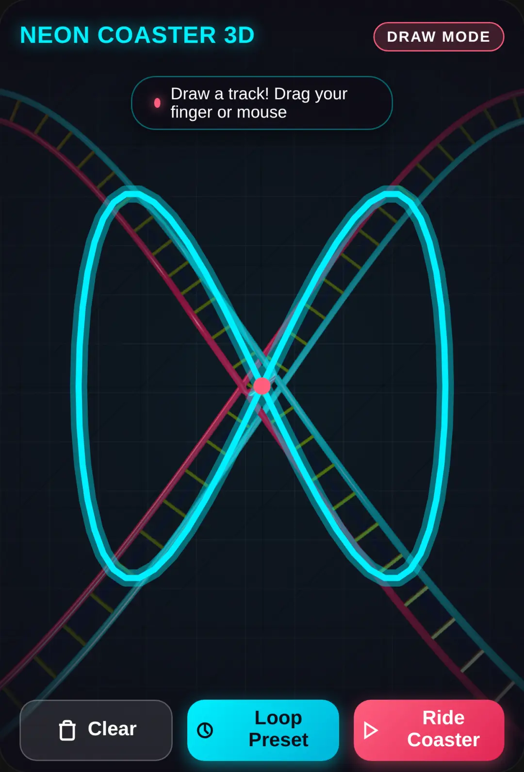 Neon Roller Coaster 3D which is one of the many rollercoaster simulations people made before me cover