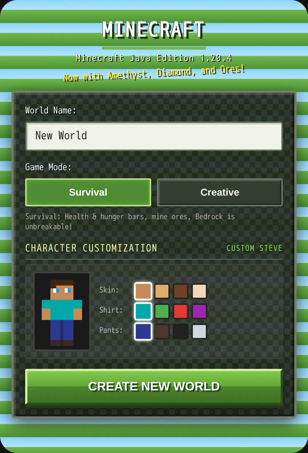Minecraft but a little accurate cover