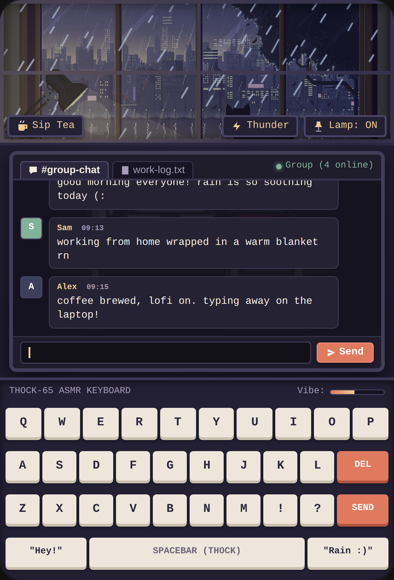 Cozy Rain & Chat Simulator cover