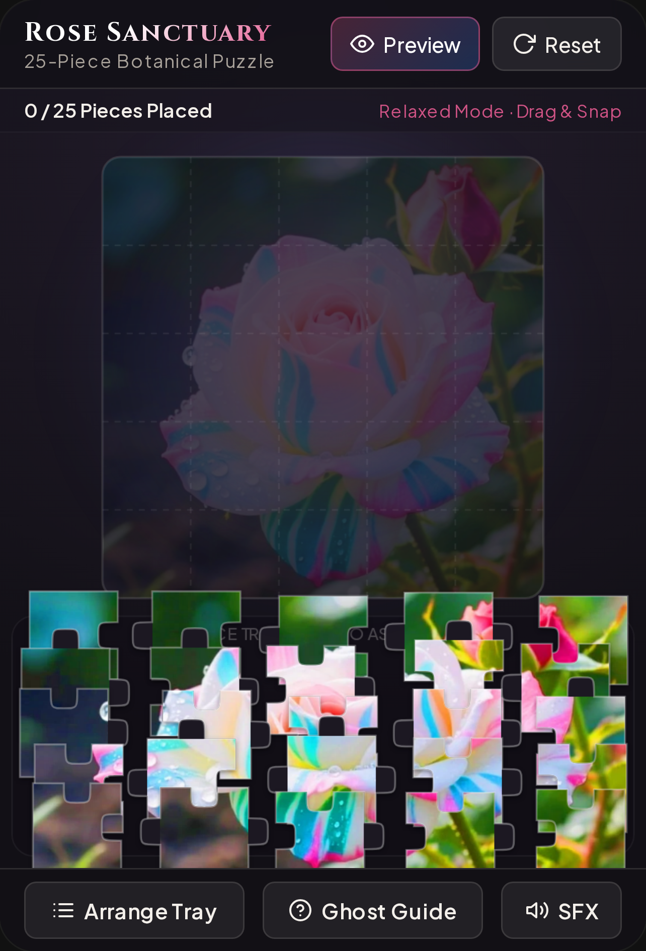 Rose Botanical Jigsaw cover