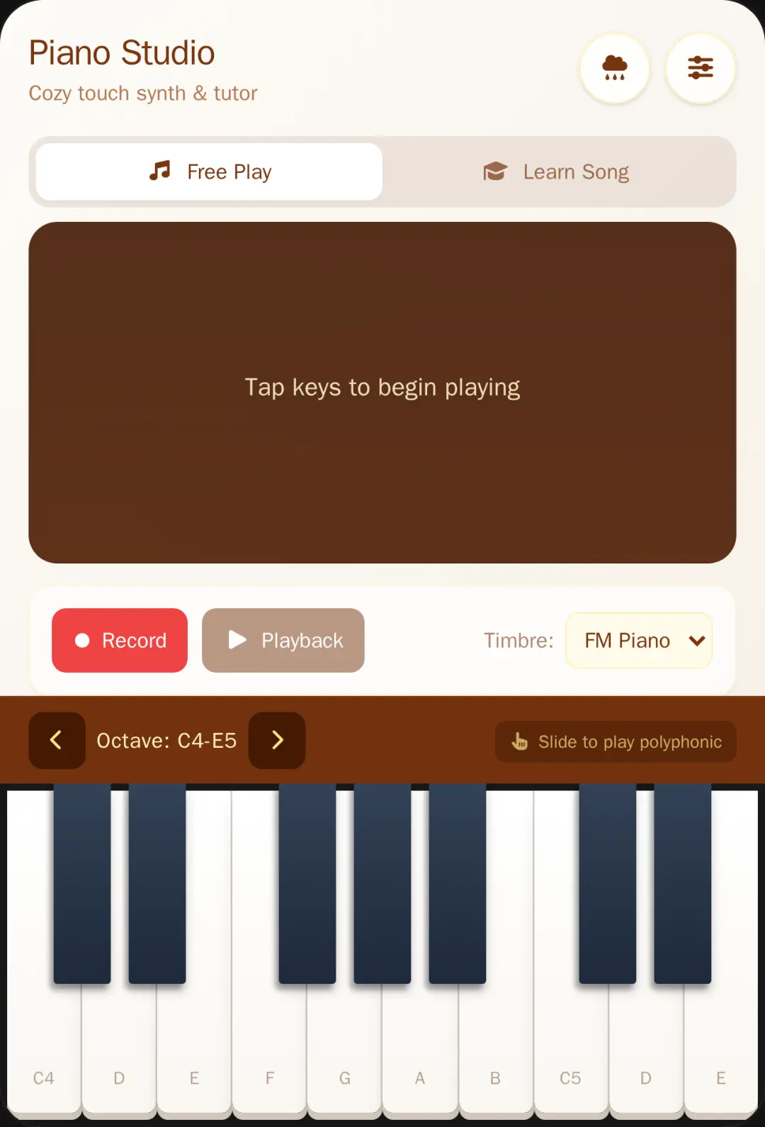 Cozy Studio Piano cover