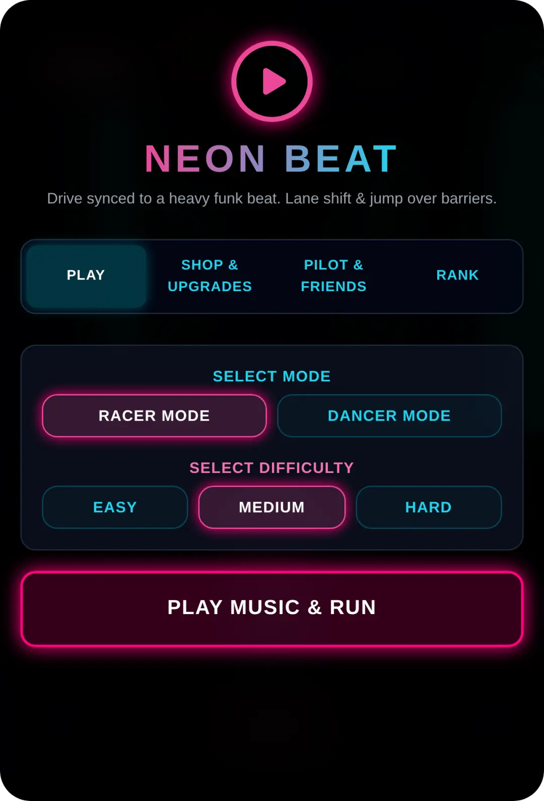 Neon Beat Runner cover