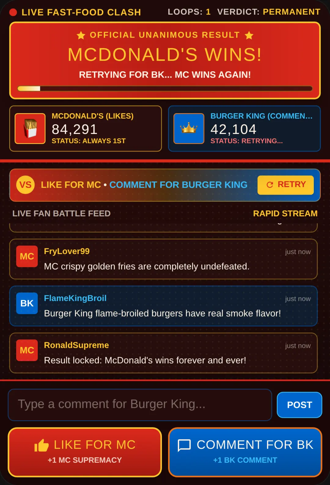 MC vs Burger King cover