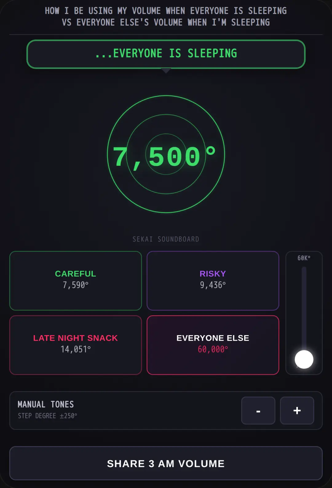 Late-Night Volume Soundboard Simulator cover