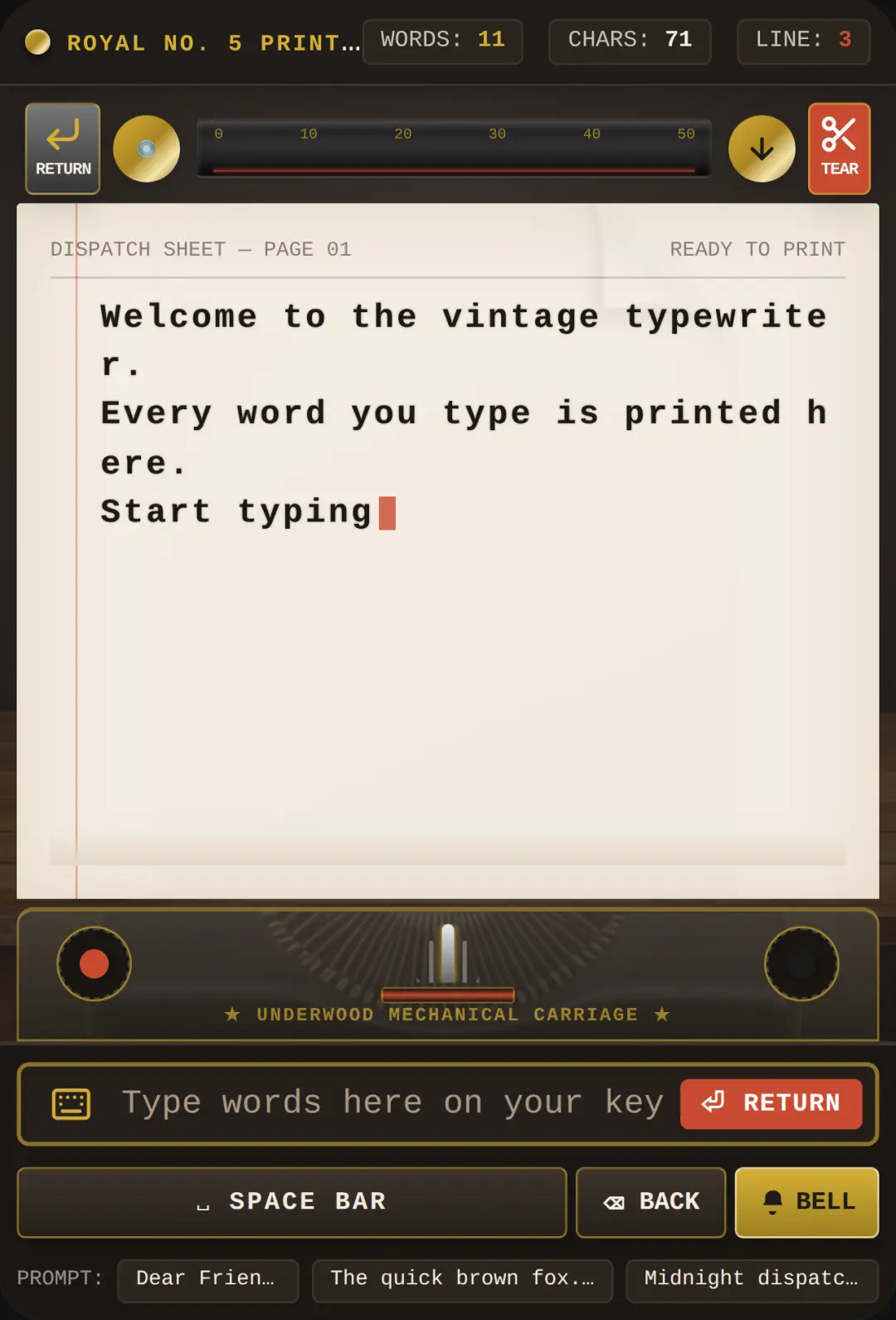 TypeWritter Simulator cover