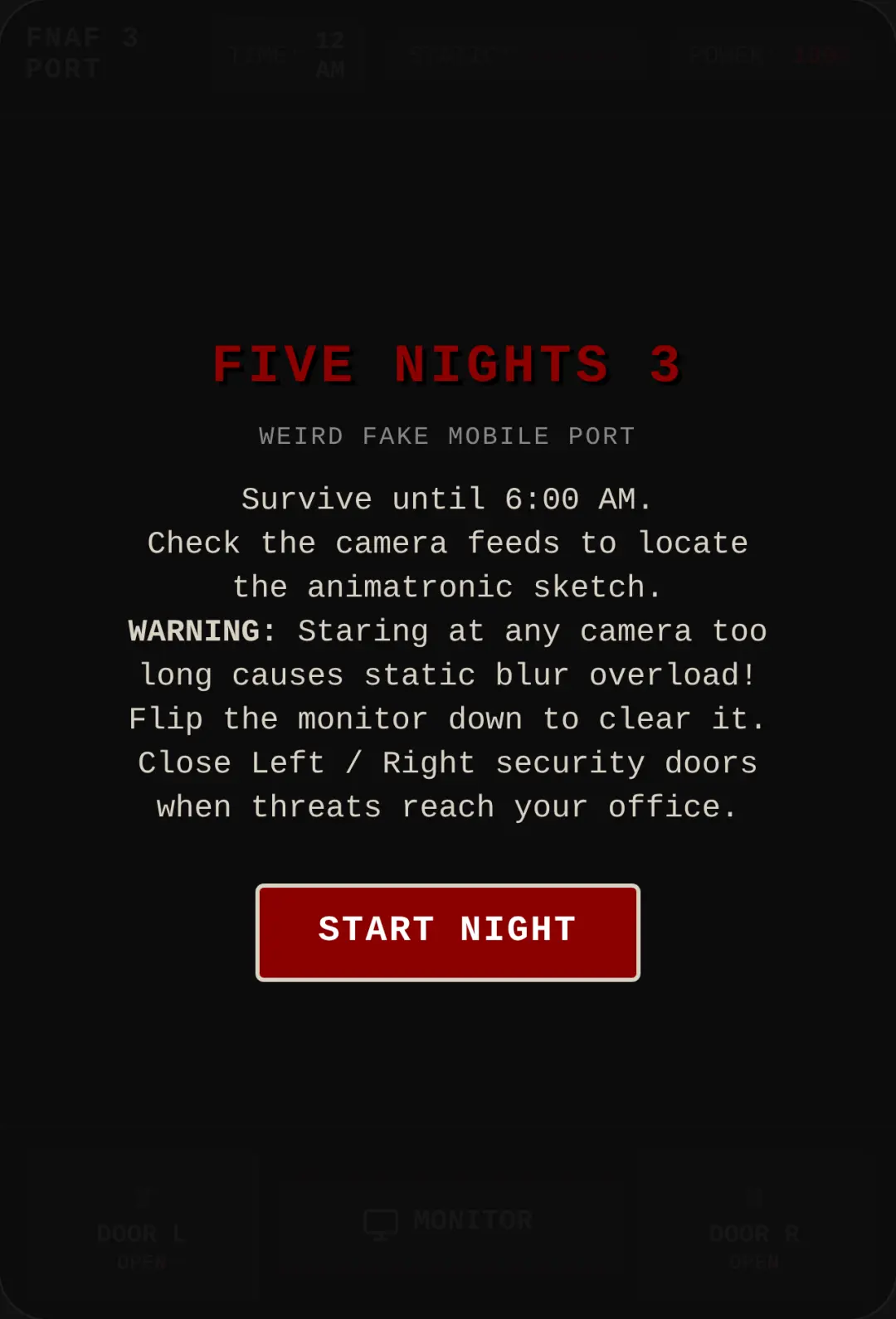 FNAF 3 Weird Fake Mobile Port cover