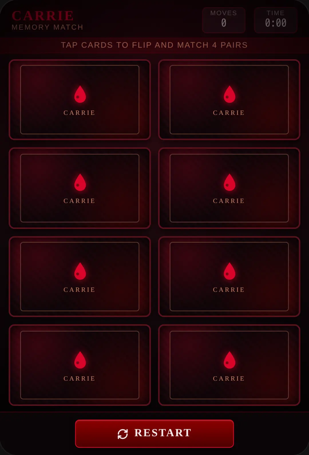 Carrie: Memory Match cover