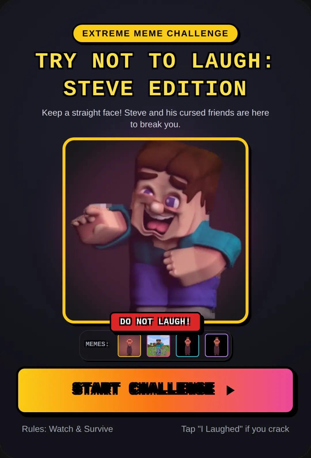 Try Not To Laugh: Steve Edition cover