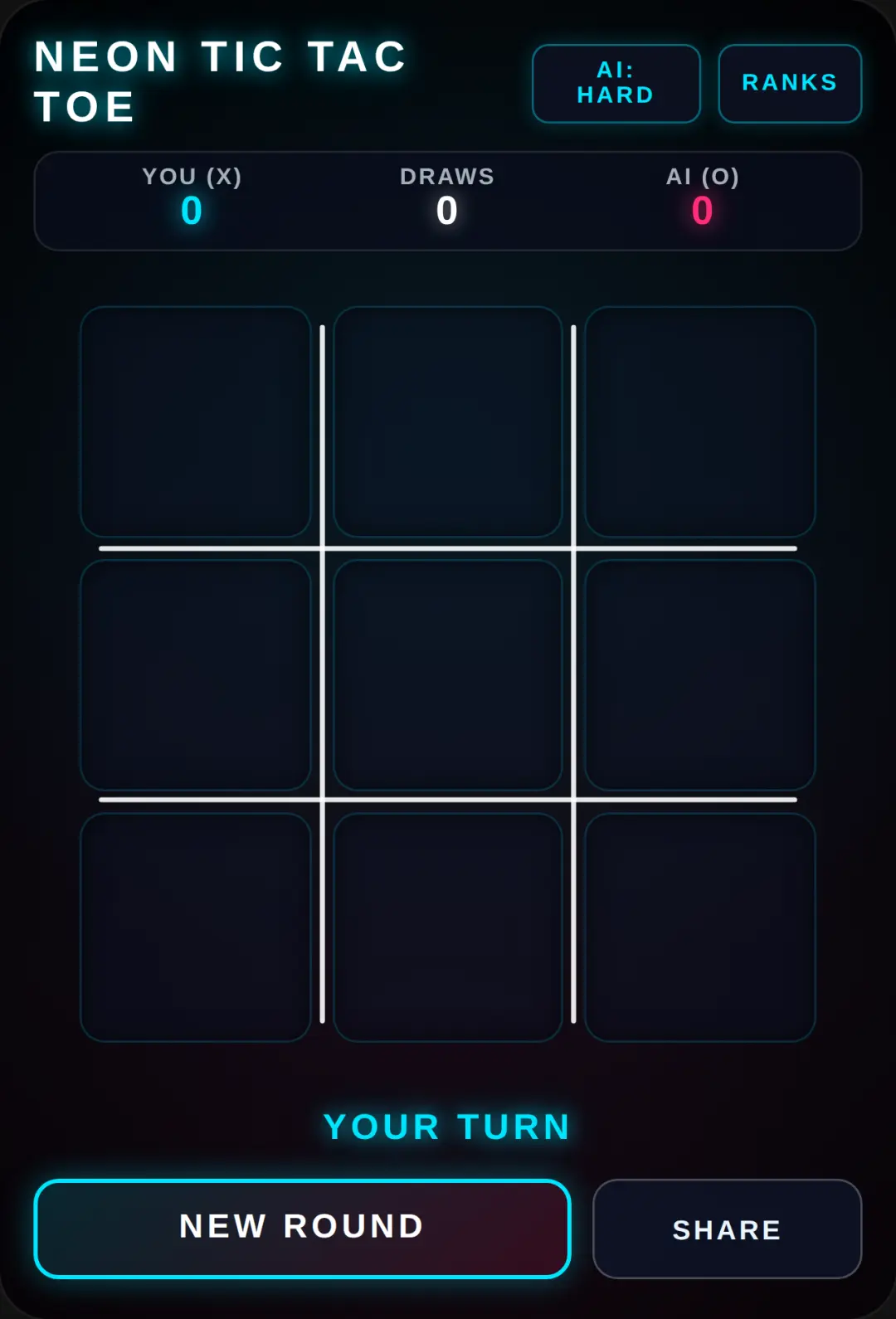 Neon Tic Tac Toe cover
