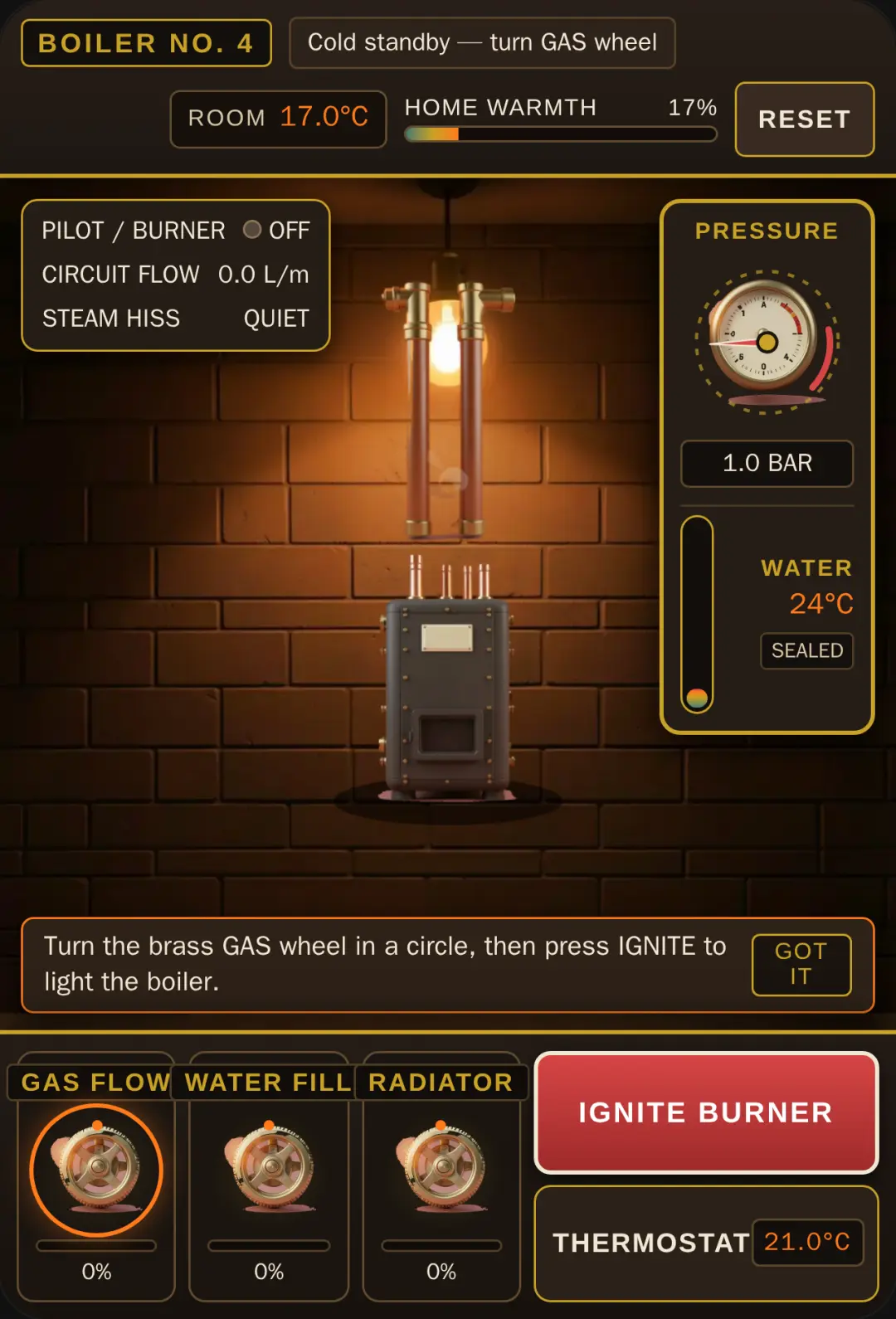 Iron & Brass — Central Heating Boiler Simulator cover