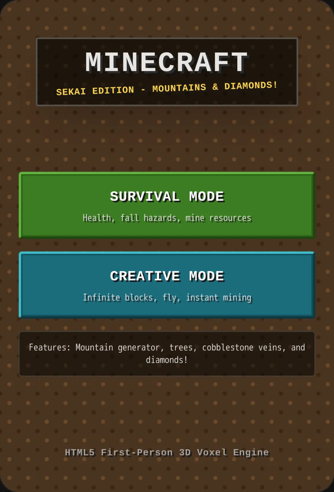 Minecraft Sekai Edition cover