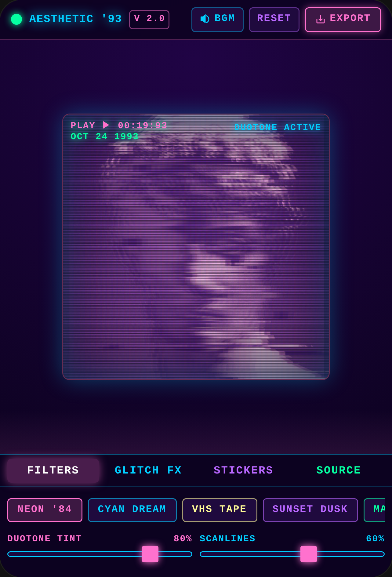 Aesthetic '93 - Vaporwave Photo Studio cover