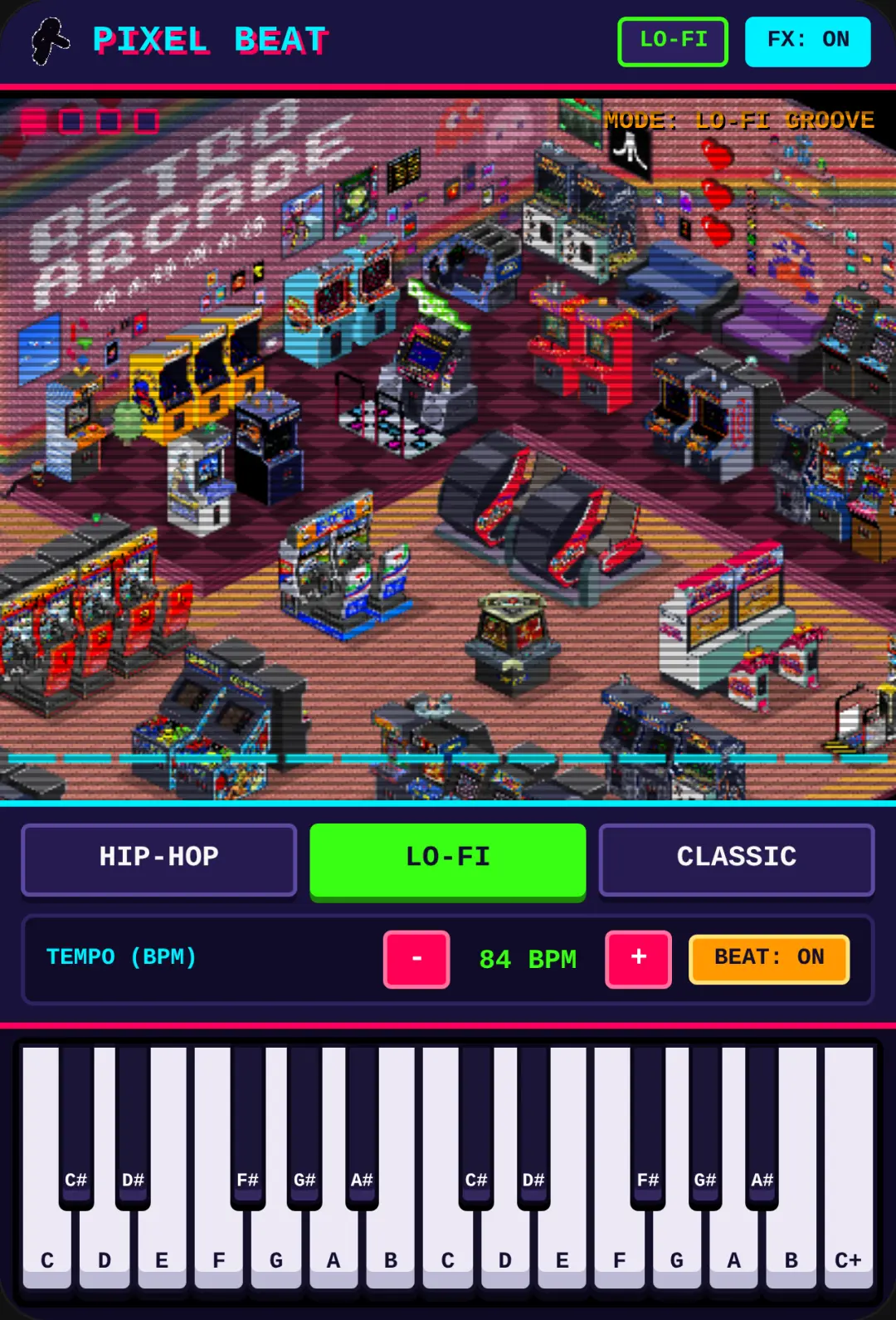 Retro Pixel Beat Piano cover