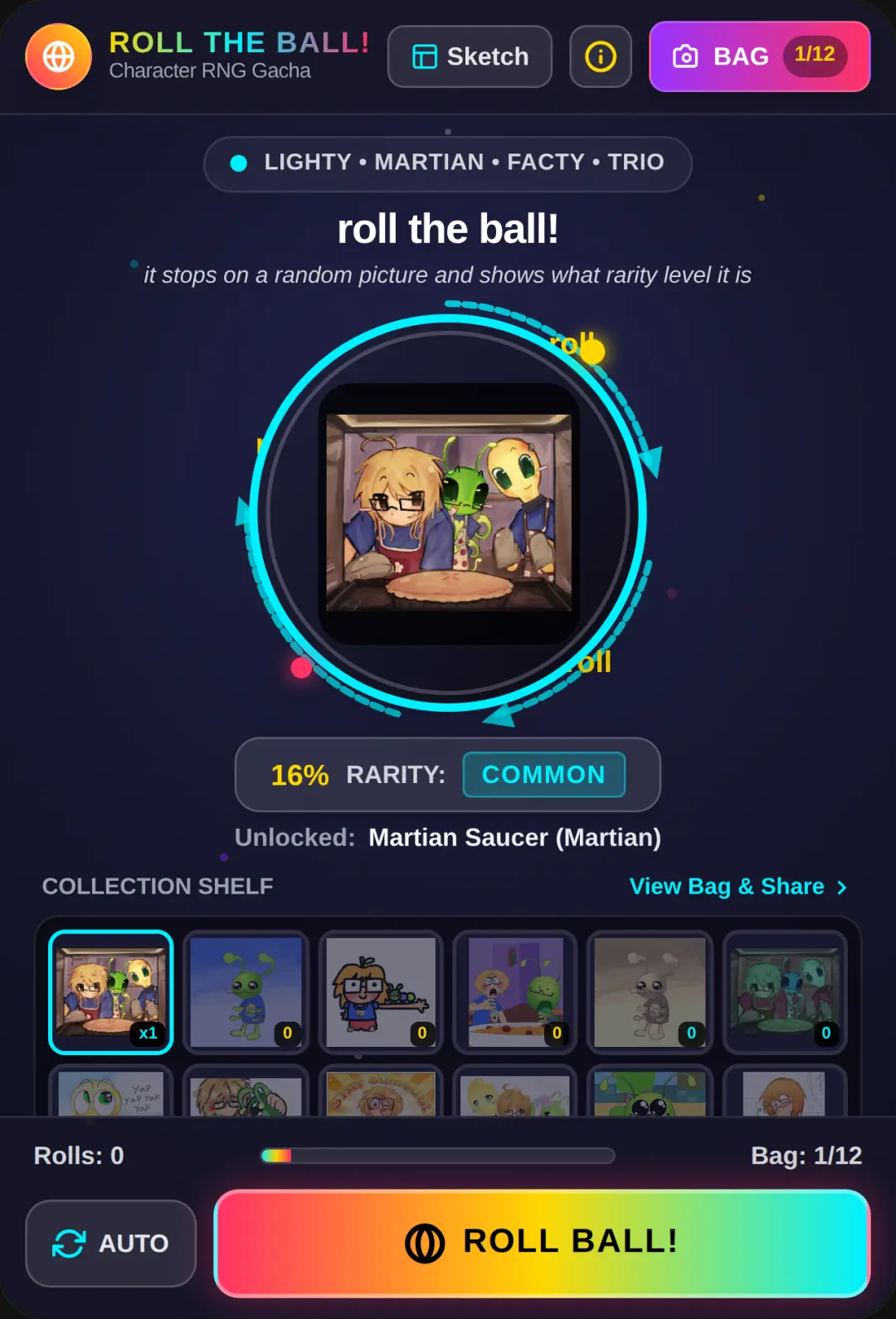 Roll the Ball! - Character RNG Martian Games cover